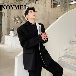 Men s Suits Blazers NOYMEI Suit Jacket Contrast Colour Single Breasted Pockets Korean Style 2023 Spring Temperament Male Blazer Lapel WA1448 230711