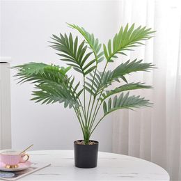 Decorative Flowers Artificial Plants Palm Tree Green Fake Plant Leaf Wedding Party Home Garden Decors Accessories Plastic Bonsai Wall Potted