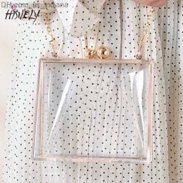 Evening Bags Fashion Acrylic Transparent Bag Creative Dinner Bag Trend Detachable Metal Chain Women's Handbag Leisure and Leisure Club Z230713