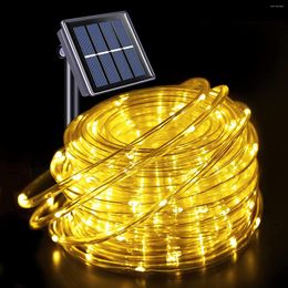 Strings 12M 22M LED Outdoor Solar Light Fairy Rope Tube String Lights Waterproof Garland For Garden Patio Party Decoration