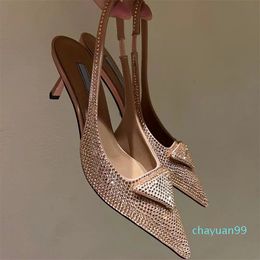 Designer -Pumps Evening Shoes slipper Slip On Slingback 5.5cm heel Sandal Heeled Dress Shoe for women luxury designers shoes