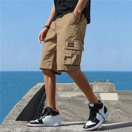 Men's Shorts Summer Men's Military Cargo Shorts Solid Multi Pocket Casual Fitness Loose Work Pants Summer Men's Tactical Shorts Jogger 230713