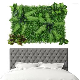 Decorative Flowers Greenery Wall 16x24in Large Panels Hedge Background Grass Backdrop Green Decor With UV Protection For Privacy