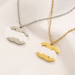 Designer 18K oro lettere placcata a pendente catena di collana design di lusso elegante marchio di marca collane per donne per feste di nozze gioielli