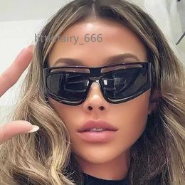 13086 Y2k Punk Sport Sunglasses New Women Men Trends 2000'S Sun Glasses Hollowed Personality Eyewear Travel Outdoors Shades