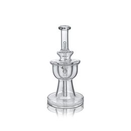 Waxmaid 6.38inches Trophy Incycler hookah Clear Glass Beaker galss water pipe glass bong 14mm Joint Oil Rigs US warehouse retail order free shipping