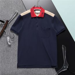 mens polos tee shirt summer polos designer new women's luxury tees holiday short sleeve fashion casual monogram print grid top size m-xxxl