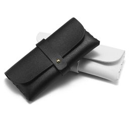Sunglasses Cases Durable Leather Eye Glasses Hard Case Protector Box Portable Solid Colour Pressure Resistant Drop Delivery Fashion A Dhabt