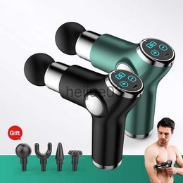 Full Body Massager RIHLA Mini LCD Display Massage Gun 32 Speed Deep Muscle Electric Massager Pain Relief Body Relaxation Neck Shoulder Fascial Gun x0713