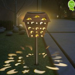 LED Solar Garden Light Iron Art Hollow Decorative Light Garden Landscape Light Outdoor Rainproof Lawn Plug Light For Yard