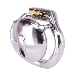 Extreme Chastity Device Super Small Male Cock Cage Stainless Steel Penis Padlock Bondage Lock Penisring Mens Chastity Belt CBT