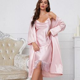 Women's Sleepwear In Matching Sets To Dress Home Set Female Night Gowns For Women Robe Sleeping Gown Woman Bath Robes Pajama Pieces Pajamas