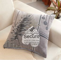 2023 Luxury Pillow Case Sofa Decorative Ins Style Cushion Er Tropical Plant Leaf Pillowcase Polyester 45X45 Throw Home Decor Pillower