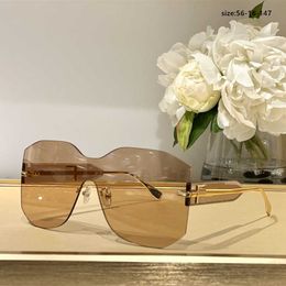 HOT Fashion Oversized one-piece sunglasses for women Top quality 2023 Dark Borderless Retro Black Sunglasses for men Gradual Lenses UV400 Driving Glasse