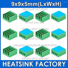 Computer Coolings No Tape / With Thermal 9x9x5mm Green Anodized Aluminum Heat Sinks Chip Radiator Cooler For Raspberry Pi IC