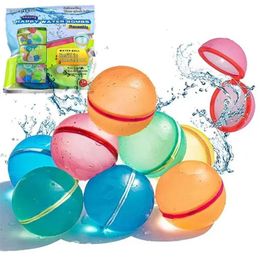 Sand Play Water Fun Reusable Water Balloon Splash Balls Magnetic Self-sealing Water Balls Quick Fill Water Balloons Games For Kids Summer Water Toys 230712