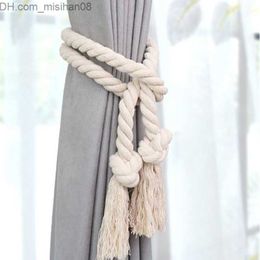 Curtain Poles Home decoration tie curtain frame hand woven hemp rope strap buckle clip accessories 10 pieces/batch Z230717