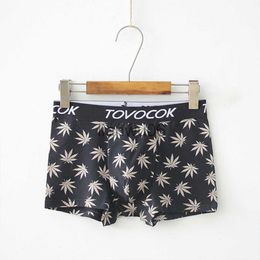 Underpants Cotton Men's Underwear Boxer Maple Leaf Men's shorts Personality Boy Boxer Personality Fit Sports Boxer Shorts Men's Panties J230713