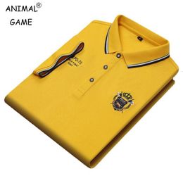 Men s T Shirts Korean Fashion Polo Shirt Summer Luxury Embroidered Cotton Lapel Collar Anti wrinkle Short Sleeves Tops 230713