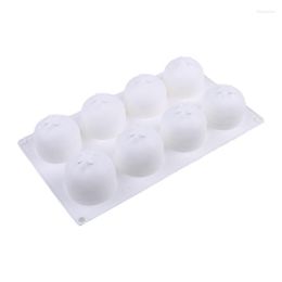 Baking Moulds 8 Cups Non-stick Muffin Pan Orange Shape Mould Cake Cupcake Silica Gel Material Dessert R7UB