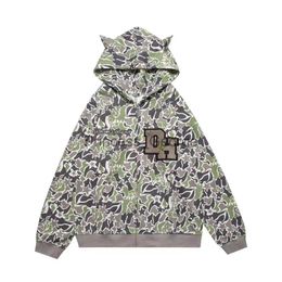 Mens Hoodies Sweatshirts 2023 Men s Hoodies Sweatshirts Harajuku Demon Embroidery Oversized Camouflage Sweatshirt Gothic Goth Zip Up Hoodie Y2k Clothes Couples St