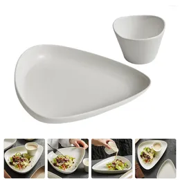 Dinnerware Sets Salad Plate Dressing Cup Multi-function Dessert Tray Tableware Ceramic Serving Home Breakfast Plates Dish Sushi