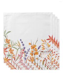 Table Napkin Farmhouse Fall Plant Wildflower Berry For Wedding Party Printed Placemat Tea Towels Kitchen Dining