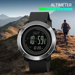 SKMEI 1418 Altimeter Barometer Thermometer Altitude Men Digital Watches Sports Clock Climbing Hiking Wristwatch Montre Homme