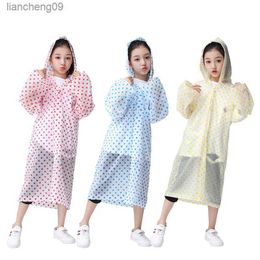 Children Raincoat Cute Hooded Kids Rainwear Thickened EVA Waterproof Poncho Reusable for Boy Girl Rain et Jumpsuit L230620