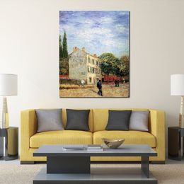 The Rispal Restaurant at Asnieres Hand Painted Vincent Van Gogh Canvas Art Impressionist Landscape Painting Modern Home Decor