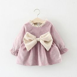 Girl Dresses Girls Princess Dress Kids Baby Winter Zippers Bow Party Pageant Long Sleeve Warm Outfit Cloth