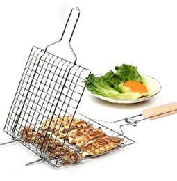 BBQ Tools Accessories 1PC Grilled Fish Clip Non-stick BBQ Fish Clip Portable BBQ Grilling Net Outdoor Camping Barbecue Tools 230712