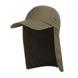 Wide Brim Hats Unisex Fishing Hat Sun Visor Cap Outdoor UPF 50 Protection With Removable Ear Neck Flap Cover For Hiking Caps