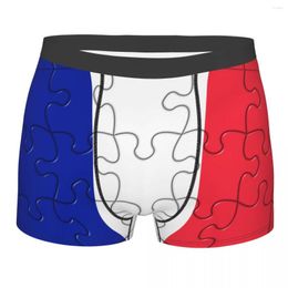 Underpants Puzzle France Flag Men Underwear Boxer Shorts Panties Funny Breathable For Homme