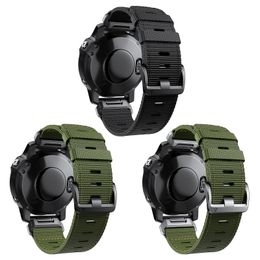 Watch Bands 22 26mm Nylon Replaceable Strap Wristband For Garmin Fenix55X5XPlus66X6XPro77X33HR Easy Fit Band Bracelet 230712