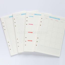 Holes Loose Leaf Notebook Spiral Planner Refill Inner Paper For A5 Pages Diary Weekly Monthly Plan To Do List Colorful Pattern