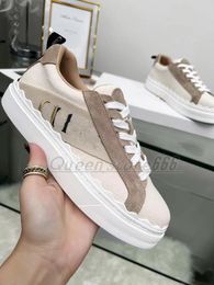 luxury Designer women shoes LAURENS lace leather sneakers rubber Thick bottom canvas shoes pink black white sneaker Outdoor trainers size 35-40