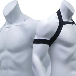 BDSM Sexy Costumes Men's Body Chest Harness Bondage Belt Halter Neck Truly Men Lingerie Nylon Elastic Straps Nightclub Party 232O