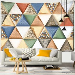 Tapestries Geometry Diamond Tapestry Bohemian Wall Hanging Bedspread Dorm Bedroom Home Textiles Decorations R230713