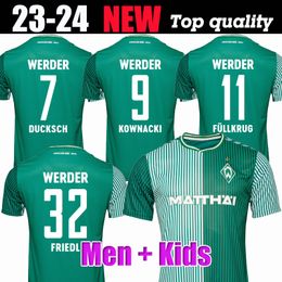 23 24 Werder Bremen soccer jerseys WEISER KOWNACKI FULLKRUG 2023 2024 PIEPER BURKE BUCHANAN VELJKOVIC DUCKSCH FRIEDL football shirts uniforms MEN Sets KIDS KIT