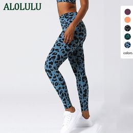 AL0LULU Yoga Pants Women High Waist Tight Hip Raising Ninth Pants Sports Running Fitness Leggings