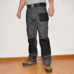 Men's Pants Mens Cargo With Holster Pocket Cordura Knee Work Trouser Full Length Long Pant Plus Size Brand Clothing ID713Men's