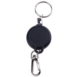 Multifunctional Retractable Keychain Zinc Alloy ABS Name Tag Card Holder Key Ring Chain Pull Clip Keyring Outdoor Survival Sport3063