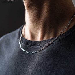 2021 Classic Figaro Chain Necklace Men Stainless Steel Fashion New Long Necklace For Men Party Jewellery Gift Hot Sale L230704