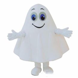 2019 Halloween White Ghost Mascot Costume Cartoon Spectre Anime theme character Christmas Carnival Party Fancy Costumes Adult Outf2686