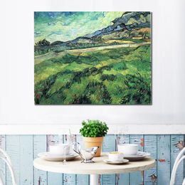 Vincent Van Gogh Canvas Art The Green Wheatfield Behind The Asylum Handmade Oil Painting Impressionist Artwork Home Decor Modern