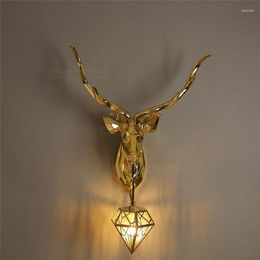 Wall Lamp Modern Resin Antler Lights For Home Decor Living Room Bedroom Light Luxury Decorative Lamps LED Creative Fixture