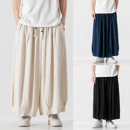 Men's Pants American Retro Hip Hop Large Pockets Design Sense Wide Leg Work Punch Fashion Wind Pole Sweat Tech Mens Size 1