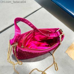 Evening Bags New Hot Diamond Shoulder Underwear Women's Bag Fashion Shining Celebrity Chain Dinner Cross Body Bag Women's Trend Z230719