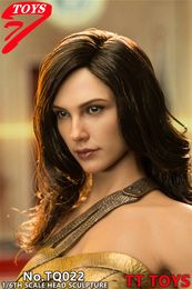 Action Toy Figures TTTOYS 1 6 Gal Gadot Head Carving Plant Hair Strabismus Head Model Fit for 12inches Toys Action Figure 230713